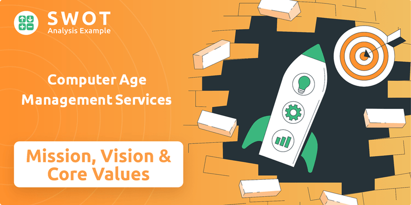 What are Mission Vision & Core Values of Computer Age Management Services Company?