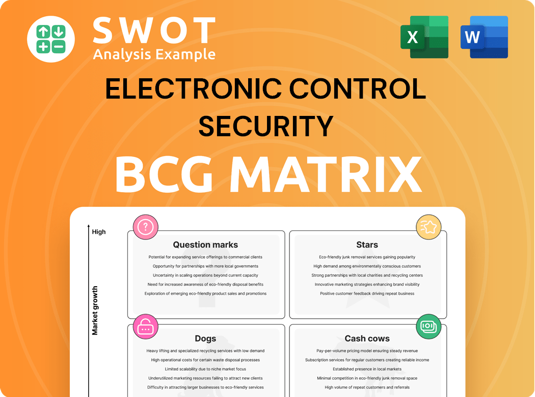 Electronic Control Security, Inc. Boston Consulting Group Matrix