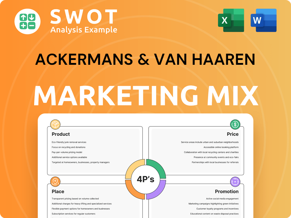 Ackermans & Van Haaren Marketing Mix