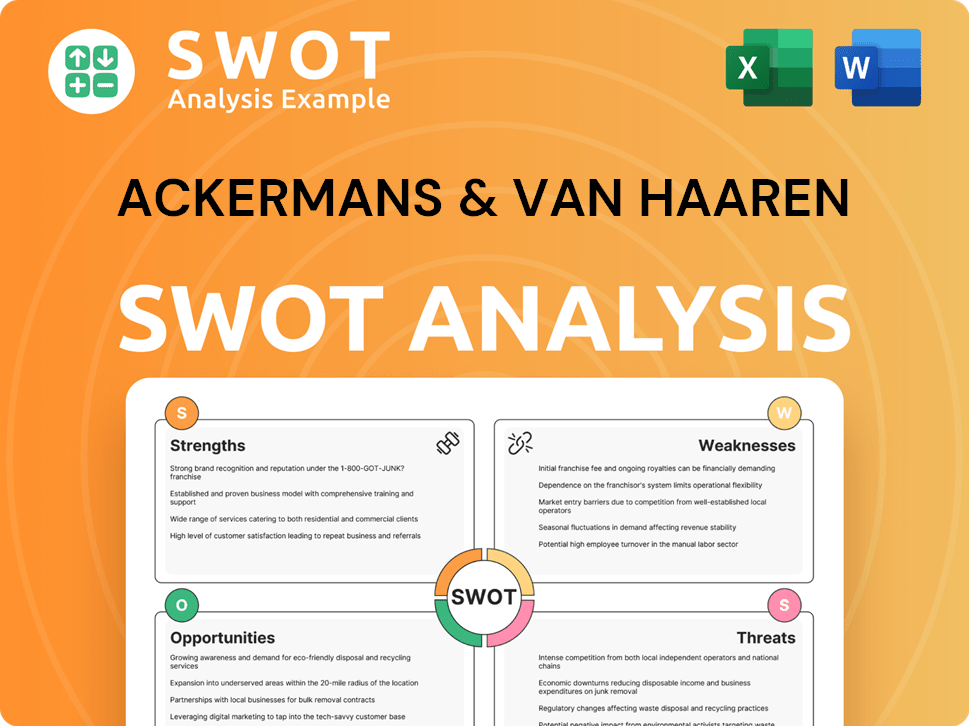 Ackermans & Van Haaren SWOT Analysis