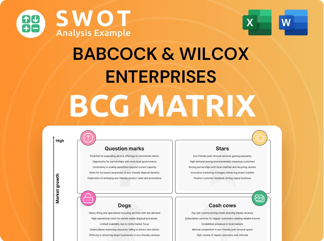 Babcock & Wilcox Enterprises Boston Consulting Group Matrix