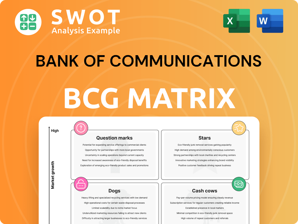 Bank of Communications Boston Consulting Group Matrix