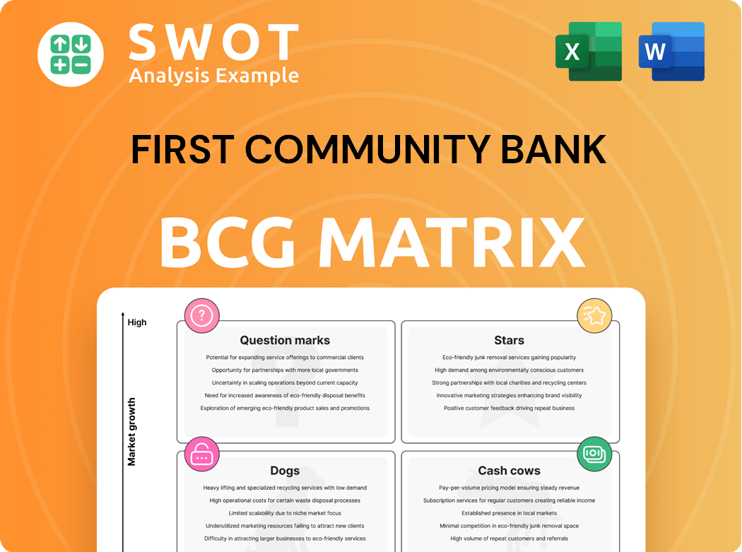 First Community Bank Boston Consulting Group Matrix